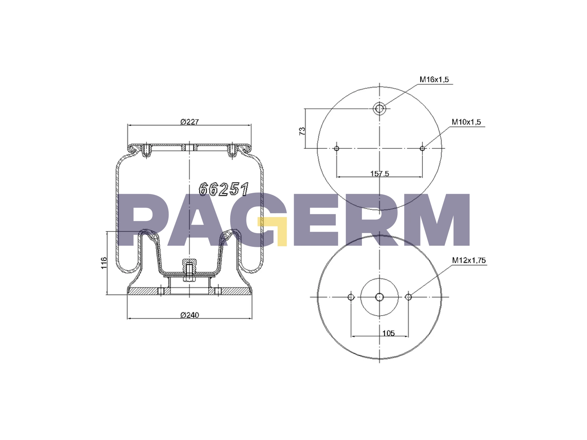 Complete plastic air spring